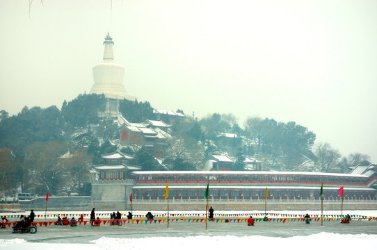 雪中的北海公园