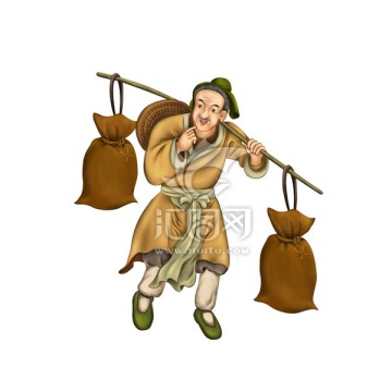 老農(nóng)背糧
