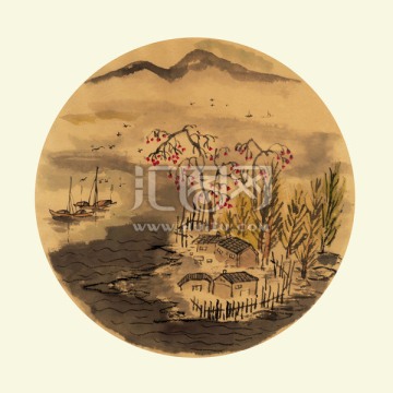 裝飾畫(huà) 寫(xiě)意畫(huà) 水鄉(xiāng)