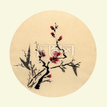 裝飾畫 梅花竹子