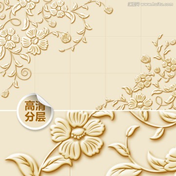 歐式花紋背景墻