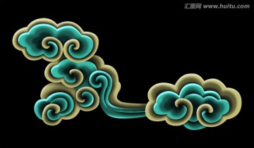 祥云 分層云 浮雕 立體 傳統(tǒng)