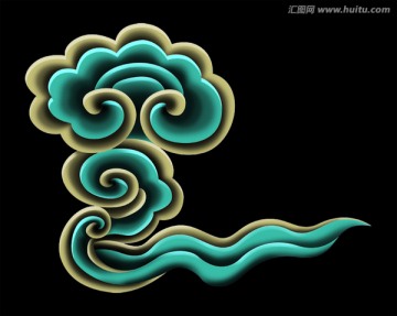 祥云 分層云 浮雕 立體 傳統(tǒng)