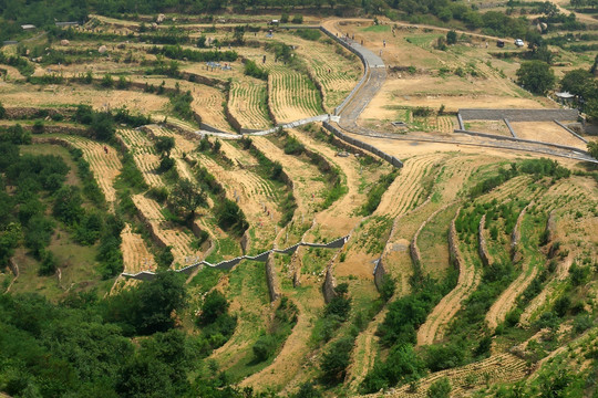 山丘梯田