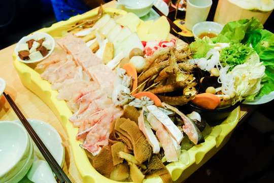 泰式海鲜火锅配菜