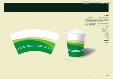 纸杯设计模版本环保企业