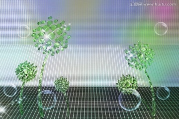 夢(mèng)幻3D蒲公英壁畫(huà)