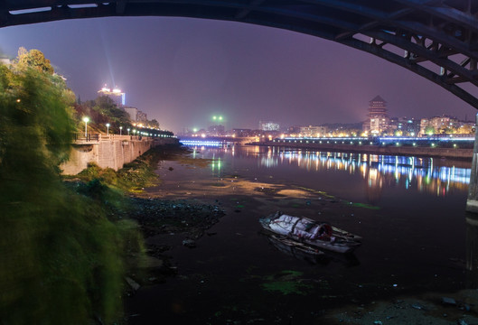 （景德镇）城市夜景昌江河夜景