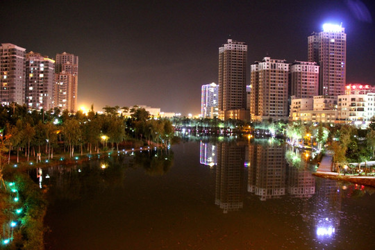 来宾市桂中水城夜景图