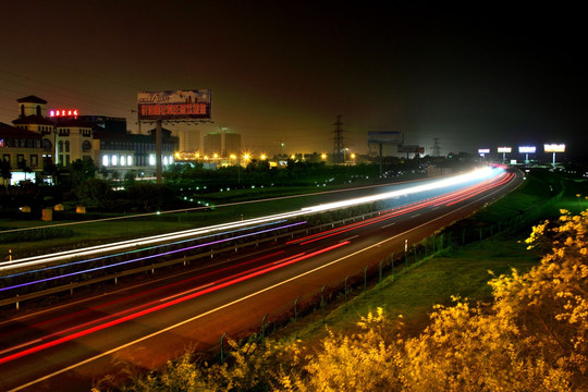 來賓市高速公路夜景圖片