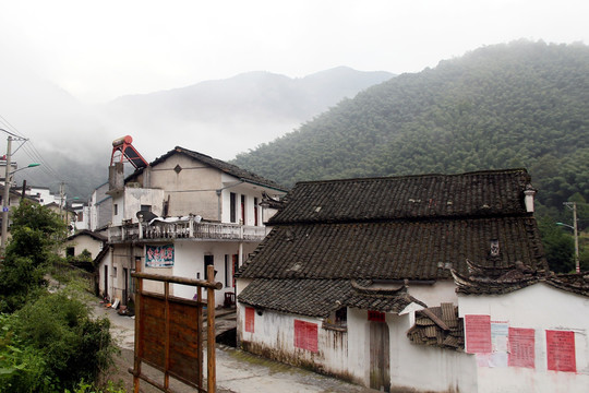 黄山黟县打鼓岭 风景 徽派建筑