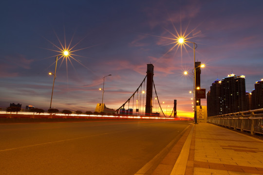 钦州城市夜景 子材大桥