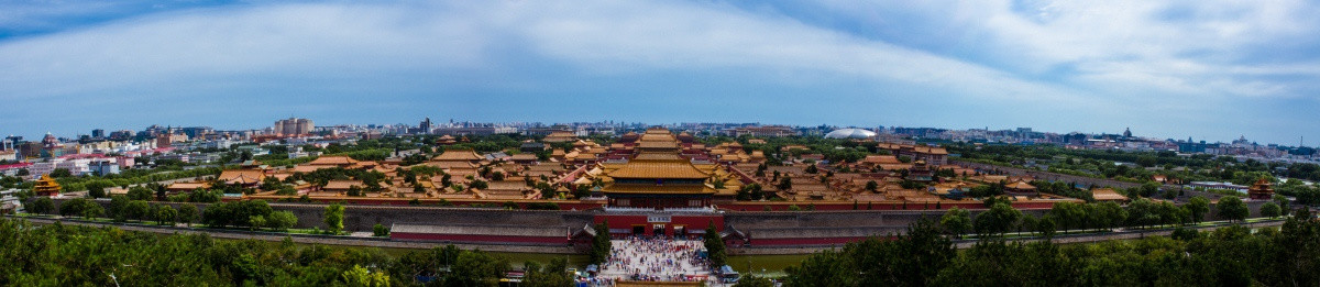 北京故宫全景鸟瞰图