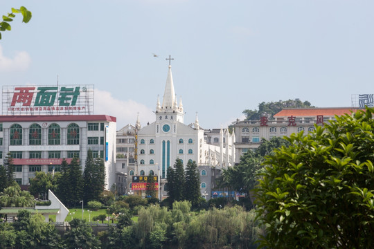 柳州城市风光 天主堂