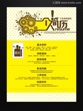 個(gè)性時(shí)尚求職簡(jiǎn)歷