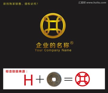 金融logo 标志设计