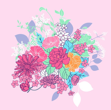 色塊花