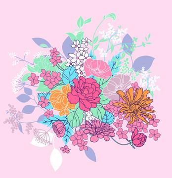 色塊花