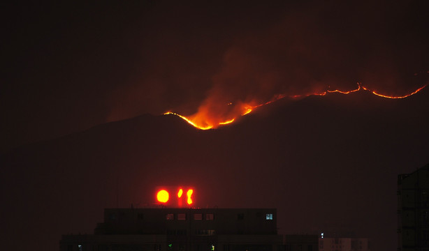 香港元朗山火