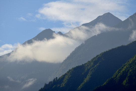 四川理县高山云雾