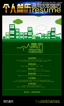 創(chuàng)意城市風(fēng)景求職簡歷設(shè)計(jì)