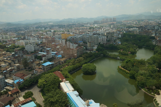 鸟瞰城市风景