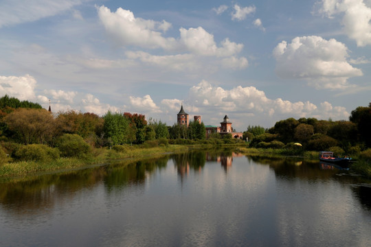 伏尔加庄园巴浦洛夫城堡风景