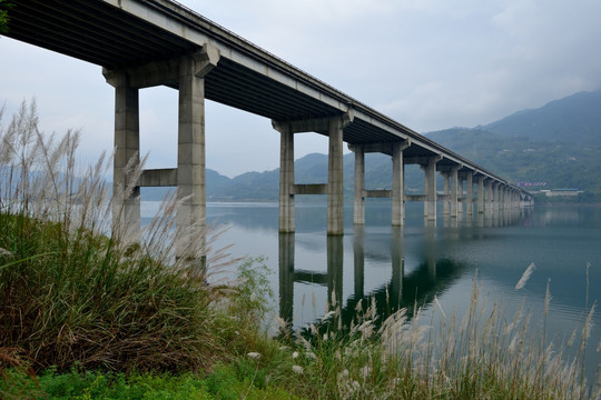 都江堰紫坪铺庙子坪大桥