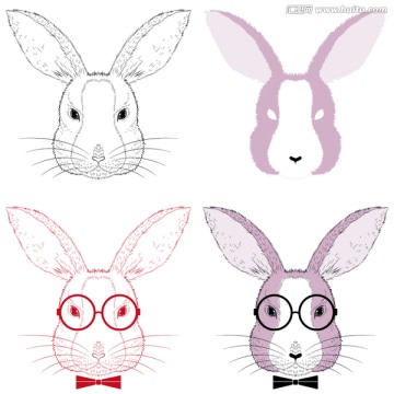 兔子头像设计
