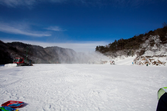 雪景 杭州雪景 大明山风景区