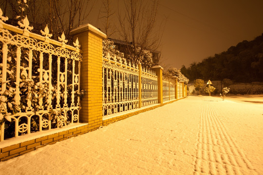 雪景 杭州雪景 大明山风景区