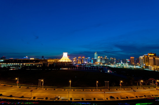 广西南宁会展中心 全景 夜景