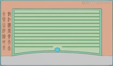 对江楼阁 茶盘精雕图 灰度图