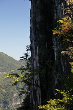 高山 山峰 柴埠溪大峡谷 景