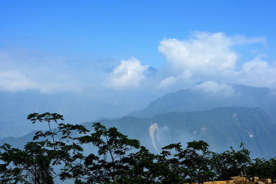 都江堰紫坪铺山区云雾