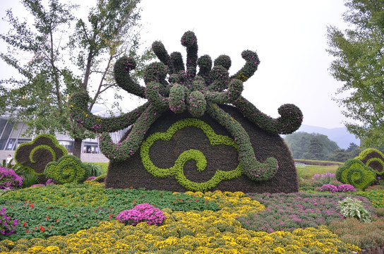菊花型园艺雕塑