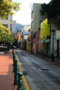 澳门 建筑 街道 街景 树