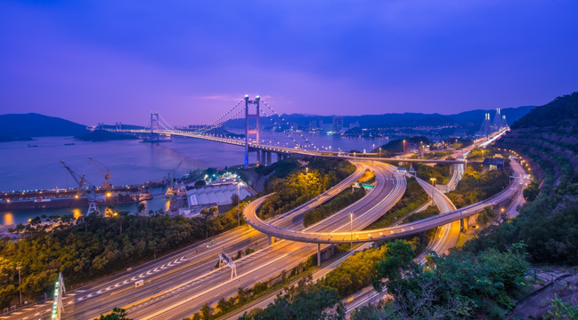 香港青马大桥 夜景