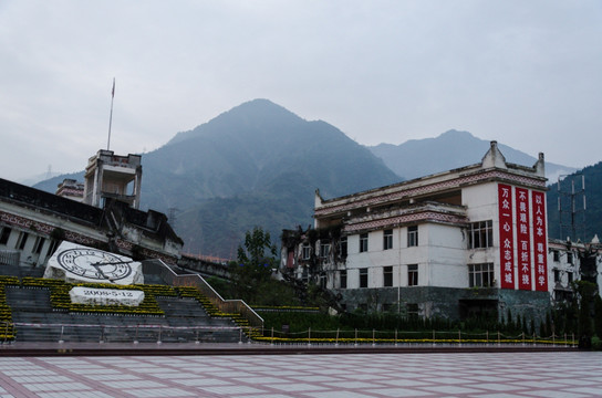 汶川地震遗址 漩口中学遗址