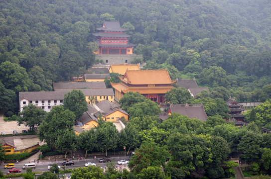 鸟瞰净慈寺