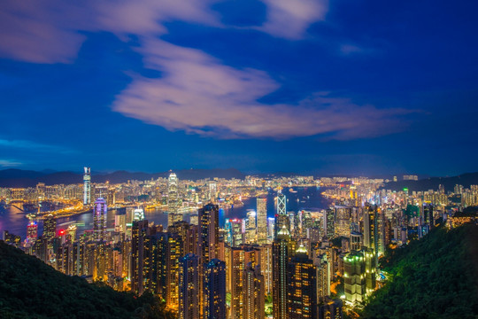 香港全景夜景