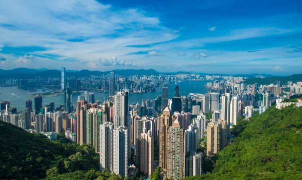 香港全景 俯视 鸟瞰