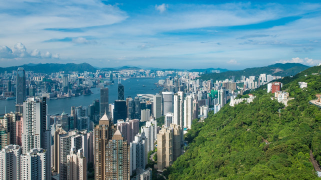 香港全景 俯视 鸟瞰