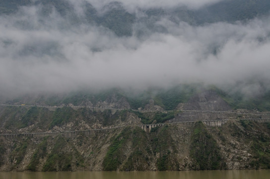 藏区盘山公路 高原公路