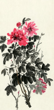 裝飾畫 牡丹花
