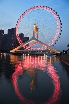 天津之眼 天津夜景