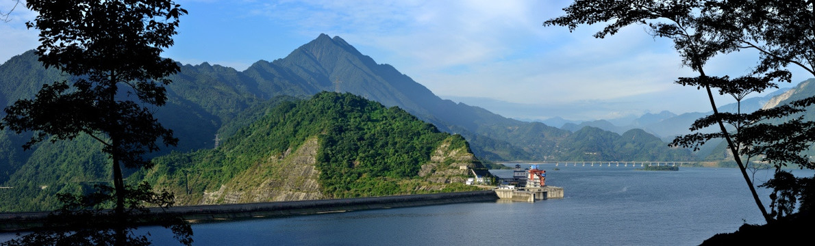 都江堰紫坪铺全景图