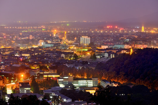 都江堰城市夜景