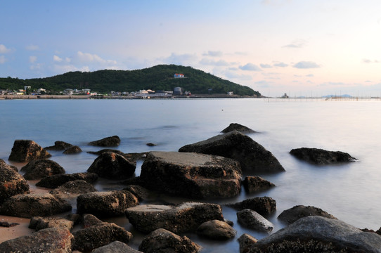 海洋海岛 海上日落 黄昏 海边