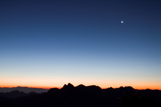 华山日出 夕阳